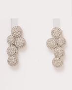 Cocktail oorbellen - 14 karaat Witgoud - 1.18ct. tw. Diamant