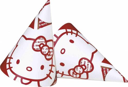 Hoedjes Hello Kitty Apple 6 stuks, Hobby en Vrije tijd, Feestartikelen, Nieuw, Ophalen of Verzenden