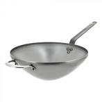 Wok pan platte bodem met handgreep 24cm, Verzenden, Nieuw in verpakking