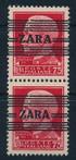zara 1943 - Definitives with ribbon overprint “Zara”, type