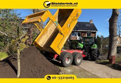 Zwarte grond losgestort op locatie. 25 km rondom Denekamp, Tuin en Terras, Zand, Nieuw, Ophalen of Verzenden
