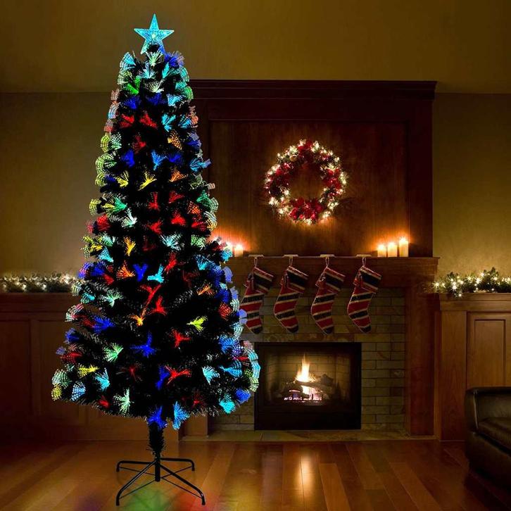 vidaXL Kunstkerstboom met 300 LED met standaard Groen 240 cm, Diversen, Kerst, Nieuw, Verzenden