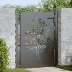 vidaXL Tuinpoort Anders Zwart 105 x 125 cm Poedergecoat, Tuin en Terras, Tuinpoorten, Verzenden, Nieuw