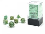 Mini Polydice Dobbelsteen Set Groen (7 stuks) | Chessex -, Hobby en Vrije tijd, Gezelschapsspellen | Bordspellen, Verzenden, Nieuw