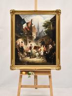 C. Deventer (XIX) - Het slachtfeest, Antiek en Kunst, Kunst | Schilderijen | Klassiek
