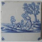 Tegel - Bijbelse tegel RICHT. 15 4-5 - 1700-1750, Antiek en Kunst