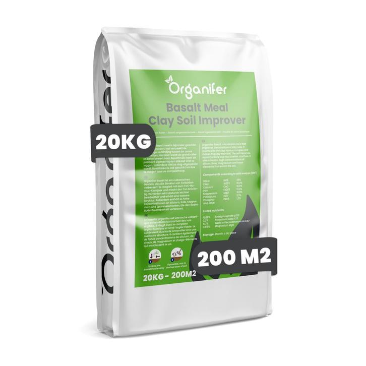 Basaltmeel Bodemverbeteraar voor kleigrond (20 kg voor 200, Tuin en Terras, Aarde en Mest, Mest, Verzenden