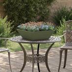vidaXL Tuin Kom Plantenbak 5 pcs Olijfgroen 50 x 50 x 15 cm, Tuin en Terras, Minder dan 30 cm, Verzenden, Minder dan 60 cm, Nieuw