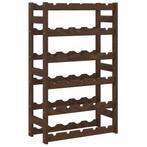 Houten Wijnrek voor 30 Flessen | Retourdeal | Bruine Hout..., Nieuw, Ophalen of Verzenden, 25 flessen of meer, 75 cm of meer