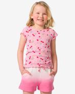 HEMA Kinder T-shirt rib kersen roze, Verzenden, Nieuw