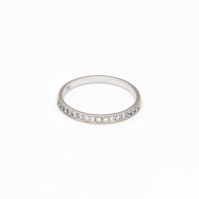 Ring - 18 karaat Witgoud - 0.16ct. tw. Diamant (Natuurlijk), Sieraden, Tassen en Uiterlijk, Ringen