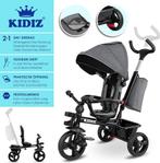 KIDIZ® 5in1 Kinderfiets - Loopfiets - Driewieler - Grijs, Verzenden, Zo goed als nieuw