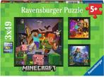 Minecraft Biomes Puzzel (3x49 stukjes) | Ravensburger -, Verzenden, Nieuw