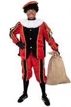 Piet kostuum zwart/rood unisex, Diversen, Sinterklaas, Ophalen of Verzenden, Nieuw
