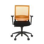 Bureaustoel | Verstelbare Armleuning | Stof | Zwart/Oranje |, Huis en Inrichting, Verzenden, Nieuw