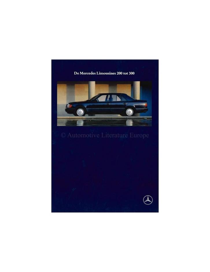 1989 MERCEDES BENZ E KLASSE SEDAN BROCHURE NEDERLANDS, Boeken, Auto's | Folders en Tijdschriften