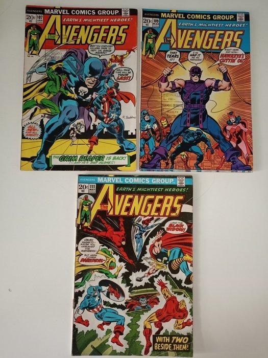 The Avengers #107, 109, 111 - 3 Comic - Eerste druk -, Boeken, Strips | Comics