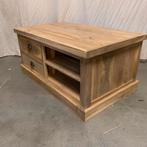 Teakhouten Salontafel met 4 lades - 100 x 60 cm - TTM Wonen, Huis en Inrichting, 50 tot 100 cm, Teakhout, Nieuw, Landelijk