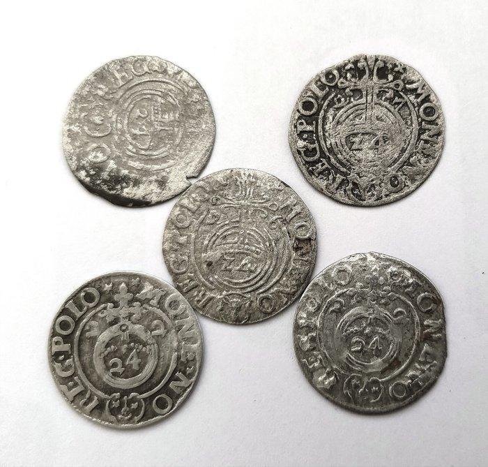 Polen. Sigismund lll. Pótorak 5x 1622-1627 (Zonder, Postzegels en Munten, Munten | Europa | Niet-Euromunten