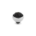 Melano twisted steen shiny - zilverkleurig + jet black -