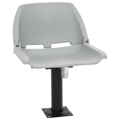 vidaXL 2-delige Bootstoelenset inklapbaar 48x51x41 cm grijs, Watersport en Boten, Bootonderdelen, Nieuw, Verzenden