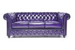 Chesterfield Eco Leather Line – Cosmic Purple 3-zits bank, Huis en Inrichting, Banken | Bankstellen, Overige materialen, Verzenden