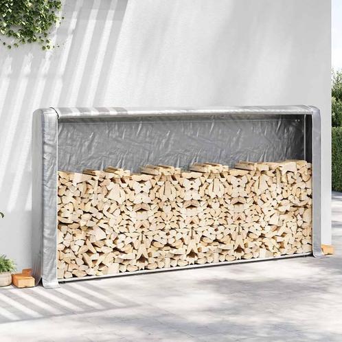 vidaXL Haardhoutrek met regenhoes 300x25x150 cm, Huis en Inrichting, Haarden, Nieuw, Verzenden