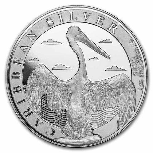 Barbados Caribbean Pelican - 1 oz 2022 (10.000 oplage), Postzegels en Munten, Munten | Amerika, Midden-Amerika, Losse munt, Zilver
