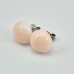 Koraal - Zilver - Oorbellen - Roze koraal, Antiek en Kunst, Curiosa en Brocante