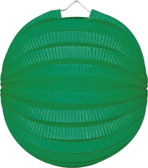 Groene Lampion Bol 23cm, Hobby en Vrije tijd, Feestartikelen, Nieuw, Verzenden