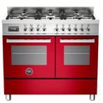 BERTAZZONI PRO1006MFEDROT Fornuis 100 cm  Copy5040.50, Ophalen of Verzenden, Nieuw, Vrijstaand, Energieklasse A of zuiniger