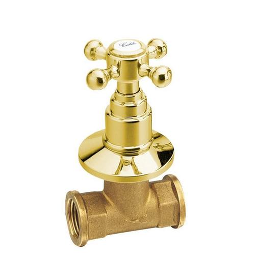 Kruisgreep Koud Water Sapho Antea 6x6 cm Goud, Doe-het-zelf en Verbouw, Sanitair, Kraan, Nieuw, Ophalen of Verzenden