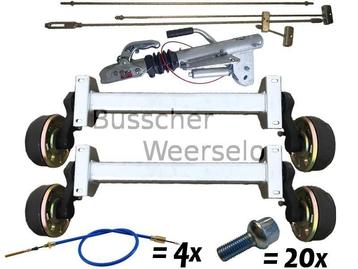 Tandem As Set compleet Aanhangw. V-2400 KG Div. Padmaten beschikbaar voor biedingen