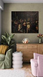 Wandtapijt Nachtwacht van Rembrandt op exclusief fluweel -, Antiek en Kunst