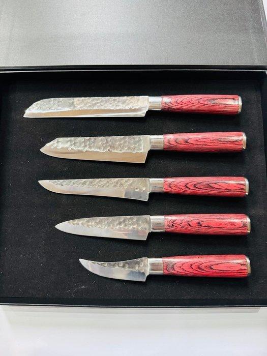 Keukenmes - Kitchen knife set - Japanse keukenmessen set, Antiek en Kunst, Antiek | Keukenbenodigdheden