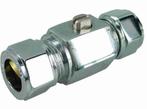 Riko chroom mini-kogelkraan recht knel 22 mm x 22 mm, Doe-het-zelf en Verbouw, Verwarming en Radiatoren, Ophalen of Verzenden