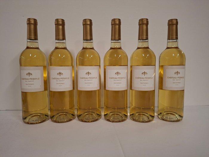 2022 Château Pebayle du Hayot sauternes - Sauternes - 6, Verzamelen, Wijnen