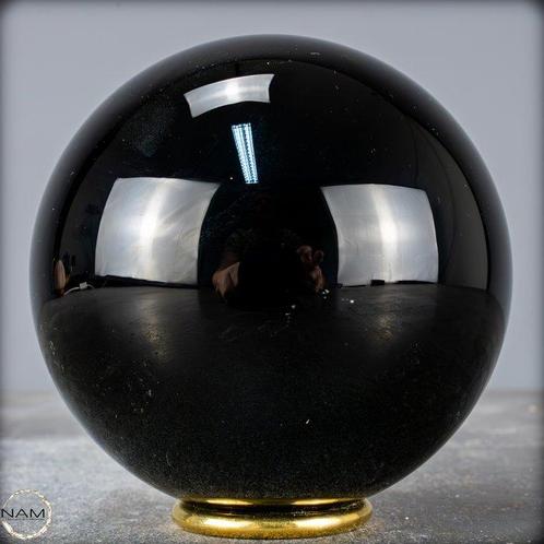 Natuurlijke zwarte obsidiaan Kugel, Mexico- 1276.63 g, Verzamelen, Dierenverzamelingen