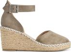 PS Poelman - maat 38- Espadrilles met Sleehak - Enid - Khaki, Nieuw, Verzenden