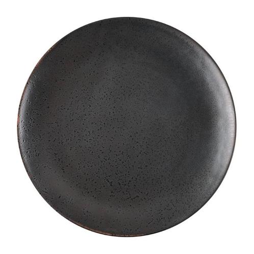 Borden | FUSION | Porselein | Zwart | 6 Stuks | Ø203x20(h)mm, Zakelijke goederen, Horeca | Keukenapparatuur, Nieuw in verpakking