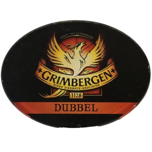 Occasion - Ovale taplens Grimbergen dubbel plat, Zakelijke goederen, Horeca | Overige, Ophalen of Verzenden