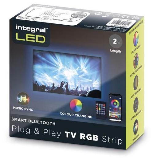 Integral Plug&Play RGB LEDstrip voor achter TV 2meter 1.5..., Huis en Inrichting, Lampen | Overige, Nieuw, Ophalen of Verzenden