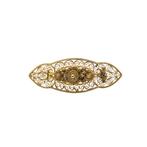 Vintage gouden Zeeuwse knoop broche | filigrain techniek, Ophalen of Verzenden, Gebruikt, Overige kleuren, Goud