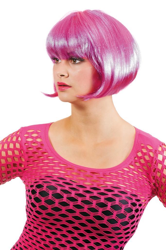 Neon Roze Pruik Boblijn, Hobby en Vrije tijd, Feestartikelen, Nieuw, Verzenden
