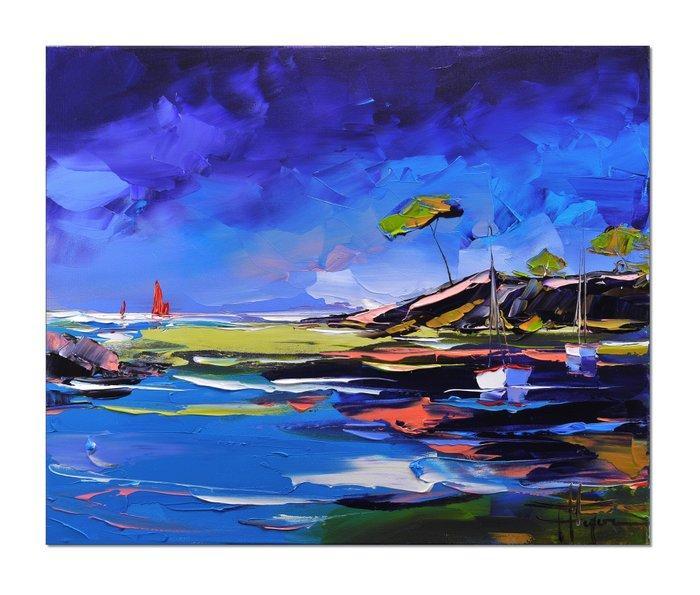 Olivier Pfleger - Mandrafina  Les voiles rouges, Antiek en Kunst, Kunst | Designobjecten