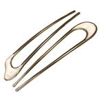 Haarspullen Hairpin Goud Parelmoer - 2st, Ophalen of Verzenden, Nieuw, Overige typen