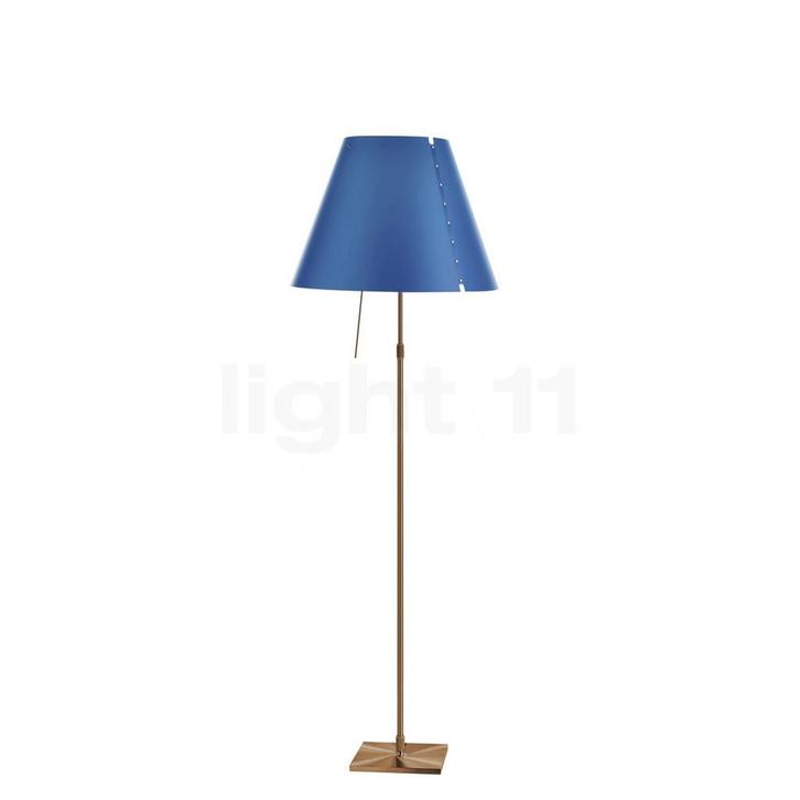 Luceplan Costanza Vloerlamp, lampenkap petroleum blauw/frame, Huis en Inrichting, Lampen | Vloerlampen, Nieuw, Verzenden