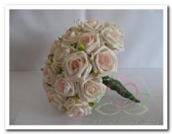 Bruidsboeket foamrozen creamrose met parelsev57 f, Hobby en Vrije tijd, Knutselen, Nieuw, Ophalen of Verzenden