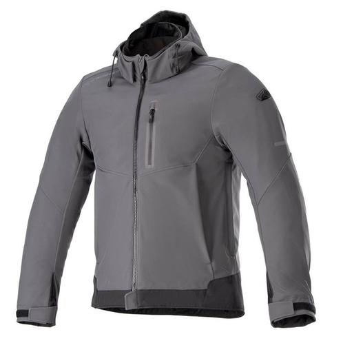Alpinestars Neo Waterproof Hoodie Tar Grijs Zwart, Motoren, Kleding | Motorkleding, Heren, Nieuw met kaartje, Jas | textiel, Verzenden