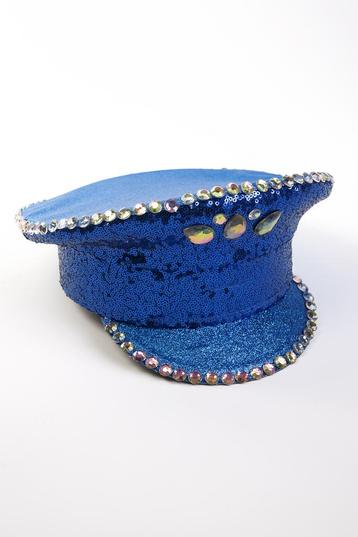 Pet Blauwe Kapiteinspet 57 Diamanten Blauw Glitter Glitters beschikbaar voor biedingen